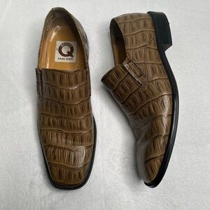 Brand Q Leather Men’s Hand Made Leather Loafers‎ Derby Shoes Size 9.5